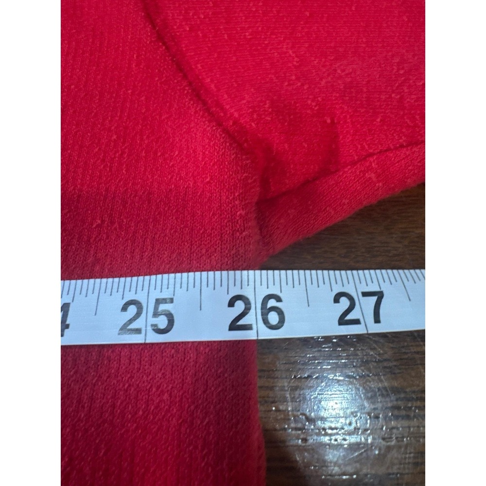 VTG Abercrombie & Fitch Hoodie Mens Medium Red Pullover Henley Knit Cotton - Picture 4 of 6
